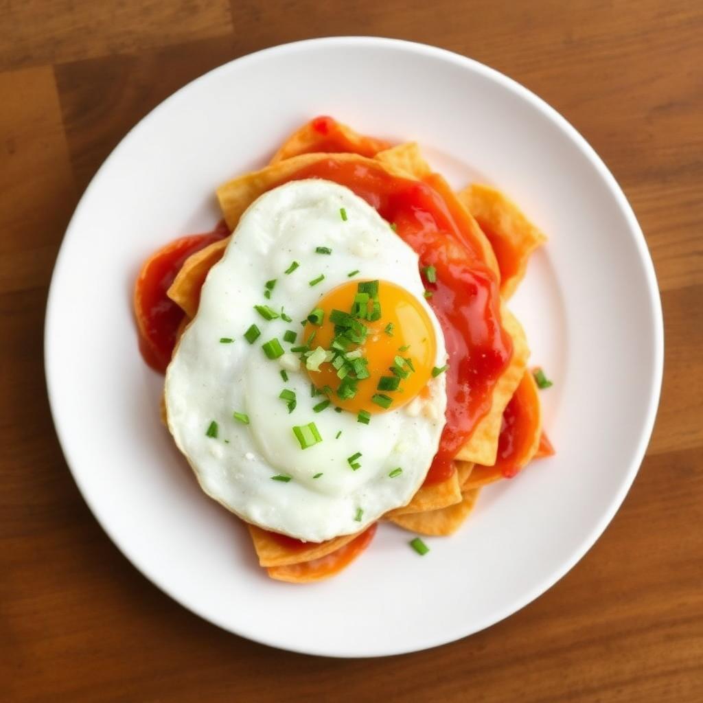 Chilaquiles with fried egg